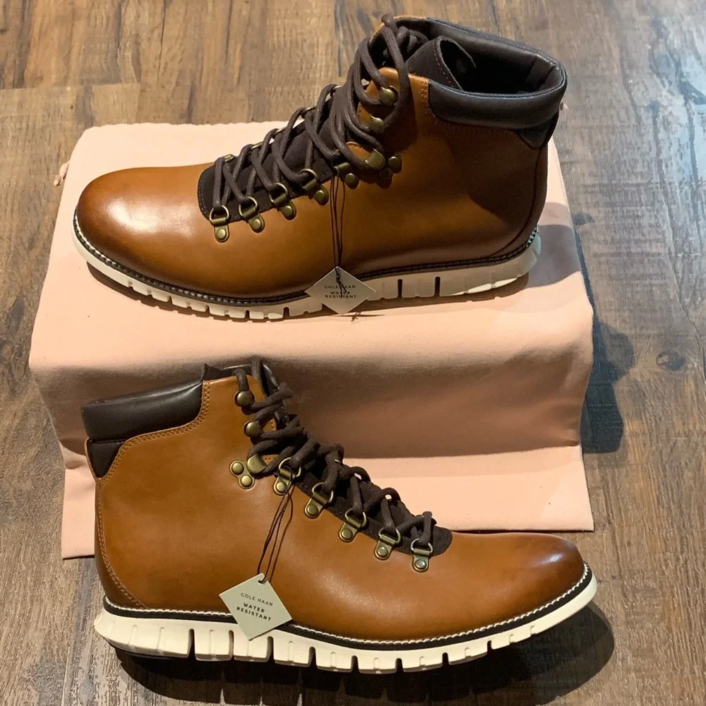 Men's ZERØGRAND Calf Leather Hiker Boot (Premium)